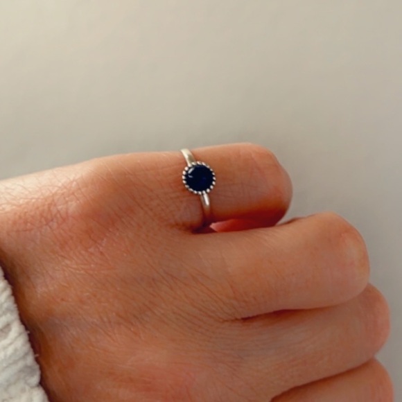 Sterling Silver Dainty Sodalite Ring - Picture 13 of 13
